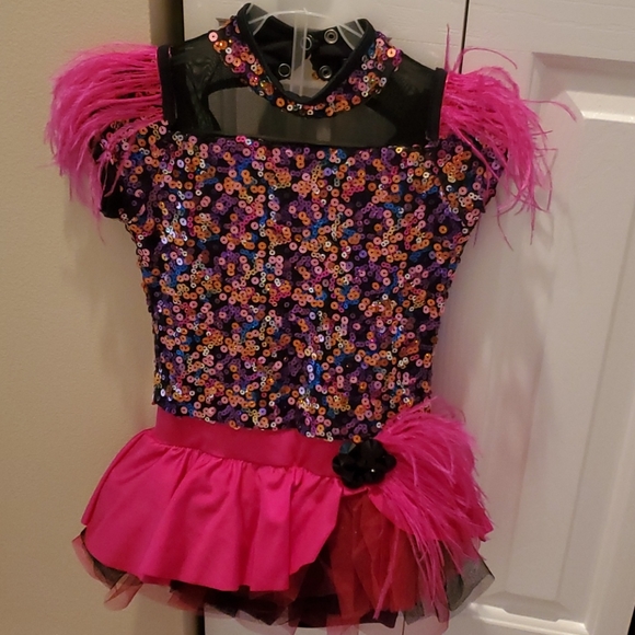 Colorful Pink and Black Jazz Costume